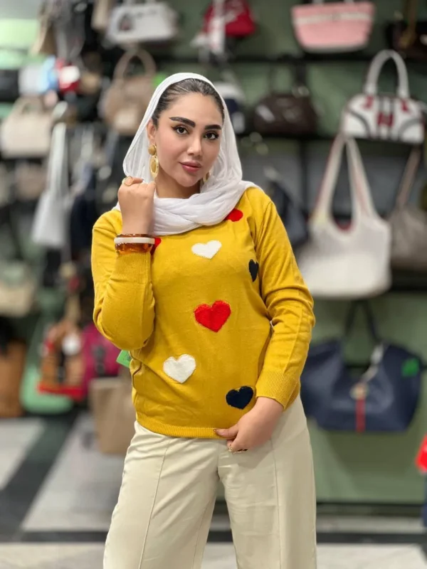 بلوز بافت میکس قلبی
